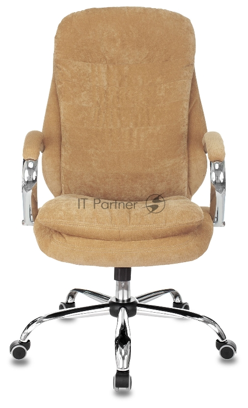 Кресло руководителя Бюрократ T-9950SL Fabric горчичный Velvet 73 крестовина металл хром