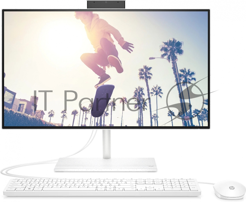 Моноблок 23.8 IPS FHD HP 24-cb0049ur white (Ryzen 5 5500U/8Gb/1Tb/256Gb SSD/VGA int/no OS) (60K78EA)