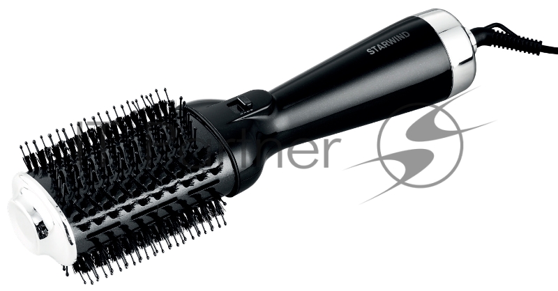 Фен-щетка Starwind SHB 7760 1200Вт черный/серебристый