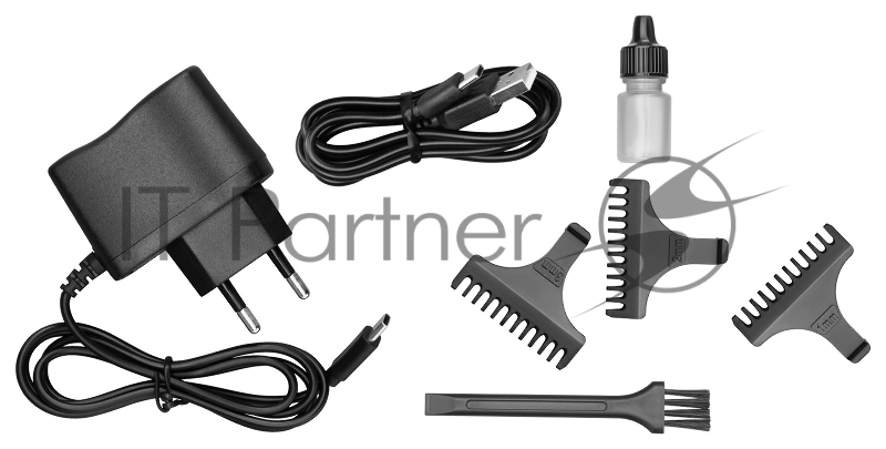 Машинка для стрижки Hyundai H-HC7111 серебристый/черный 5Вт (насадок в компл:3шт)