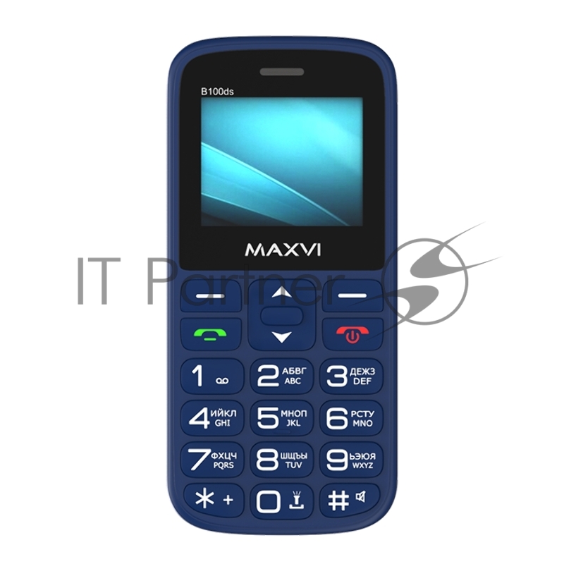 Мобильный телефон Maxvi B100ds blue
