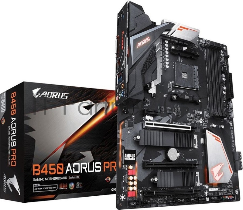 Материнская плата Gigabyte AMD B450 SAM4 ATX B450 AORUS PRO