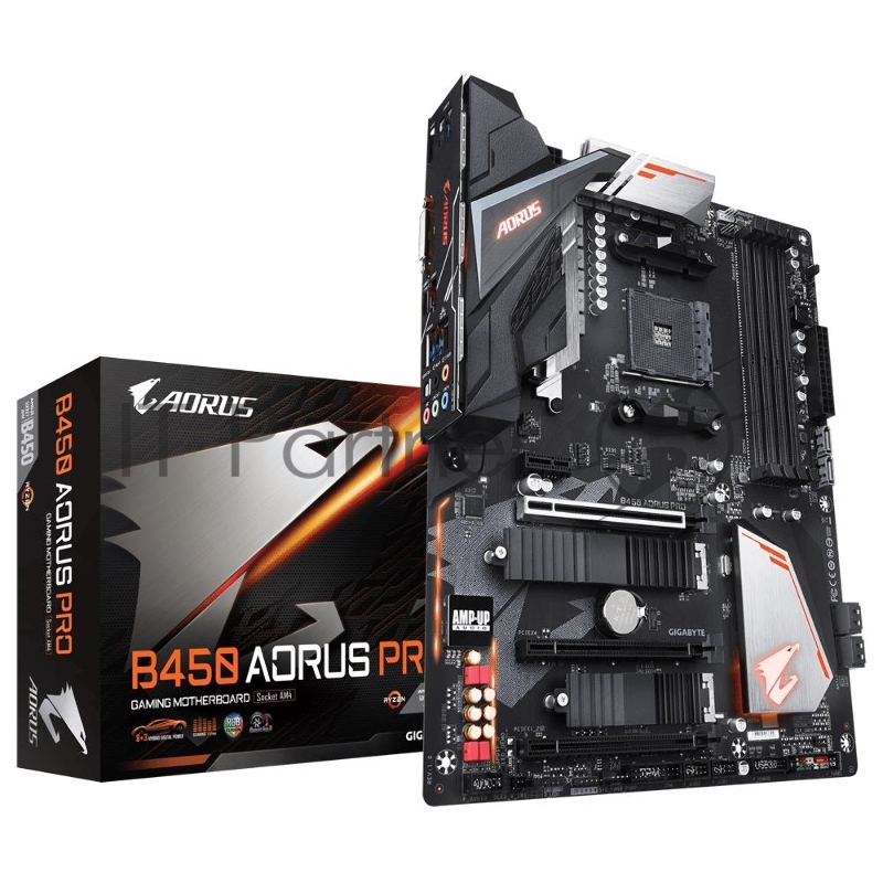 Материнская плата Gigabyte AMD B450 SAM4 ATX B450 AORUS PRO