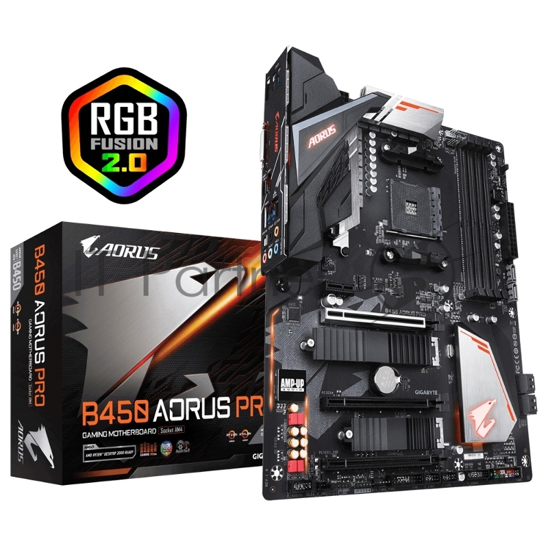 Материнская плата Gigabyte AMD B450 SAM4 ATX B450 AORUS PRO