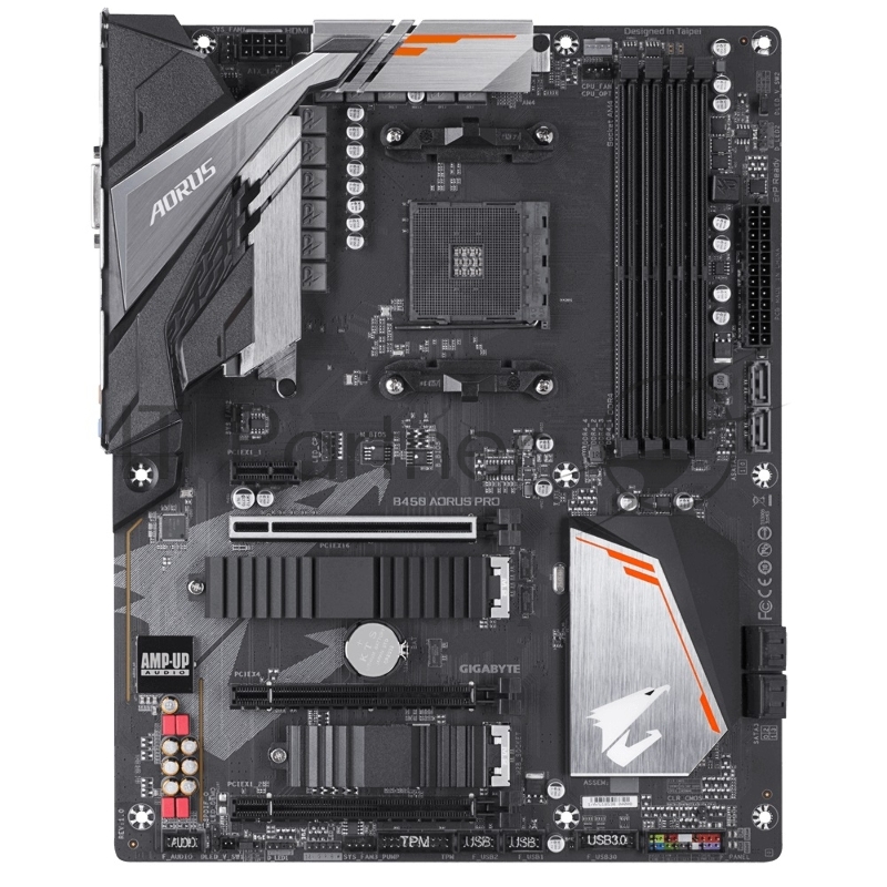 Материнская плата Gigabyte AMD B450 SAM4 ATX B450 AORUS PRO