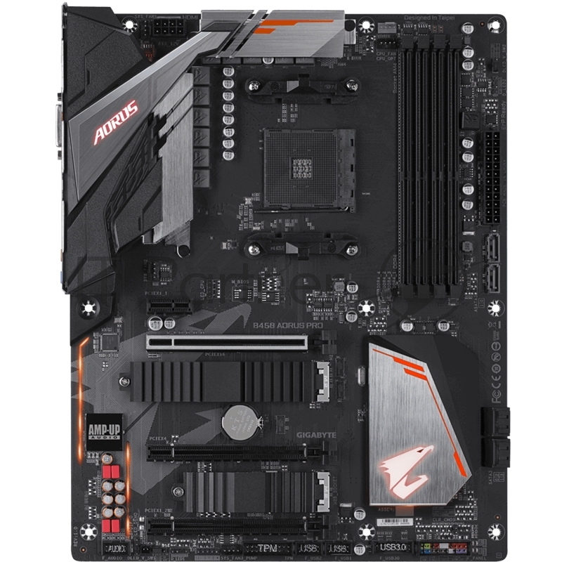 Материнская плата Gigabyte AMD B450 SAM4 ATX B450 AORUS PRO