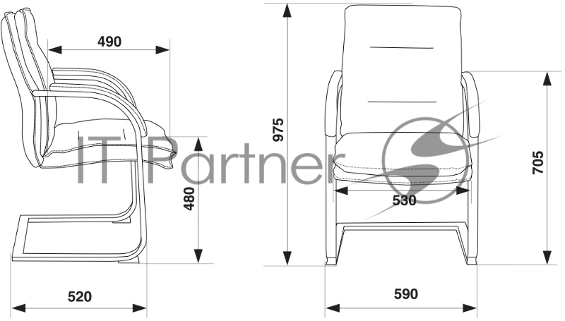 Кресло Бюрократ T-9927SL-LOW-V слоновая кость кожа низк.спин. полозья металл хром