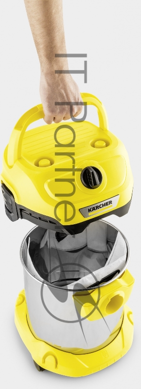 Строительный пылесос Karcher WD 2 Plus S V-15/4/18 1000Вт (уборка: сухая/сбор воды) желтый