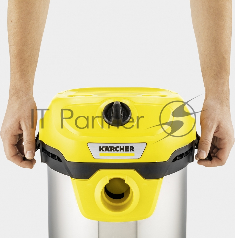Строительный пылесос Karcher WD 2 Plus S V-15/4/18 1000Вт (уборка: сухая/сбор воды) желтый