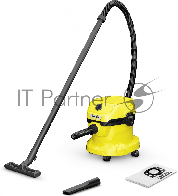 Строительный пылесос Karcher WD 2 Plus V-12/4/18 1000Вт (уборка: сухая/сбор воды) желтый