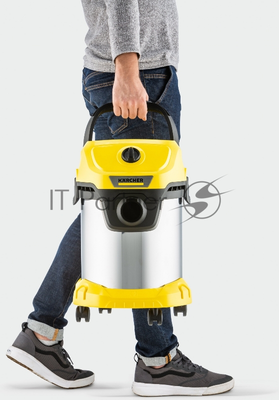 Строительный пылесос Karcher WD 3 S V-17/4/20 1000Вт (уборка: сухая/сбор воды) желтый