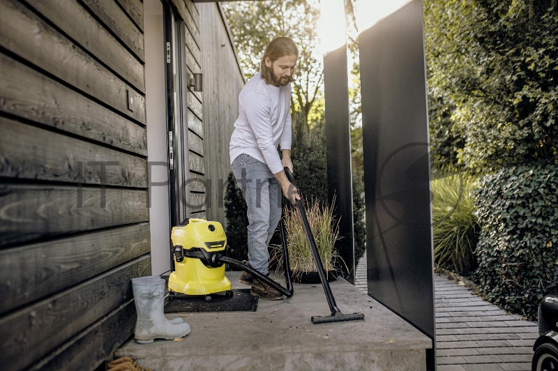 Строительный пылесос Karcher WD 4 V-20/5/22 1000Вт (уборка: сухая/сбор воды) желтый