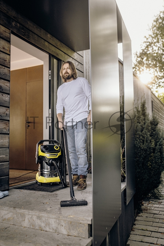 Строительный пылесос Karcher WD 5 S V-25/5/22 1100Вт (уборка: сухая/сбор воды) желтый