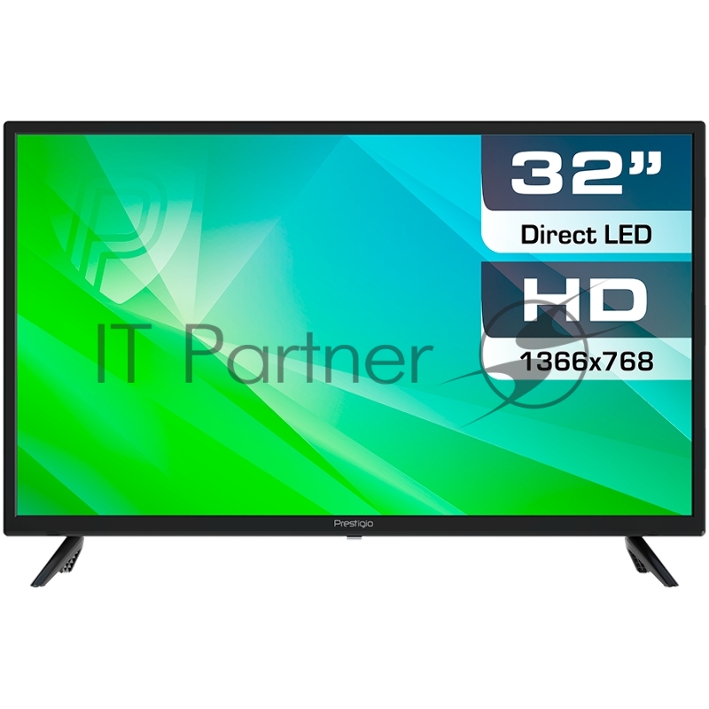 Телевизор Prestigio PTV32SN04Z_CIS_BK чёрный (1366x768) TFT LED, 200cd/m2, USB, HDMI, CI+ slot, Multimedia player, DVB-T2/T/C/S2, 56W, TP.MS3663, 2x8W Speaker, black