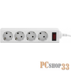 сбр Сетевой фильтр CBR CSF 2450-5.0 White PC, длина кабеля 5 м, 4 розетки, белый цвет, полиэт. пакет, CSF 2450-5.0 White PC