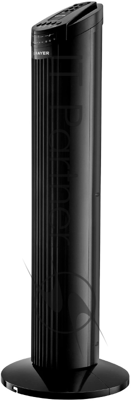 Колонный вентилятор BRAYER BR4958BK, механ.упр.,пульт ДУ,вращение90°,мощ-ть50Вт,защи от перегрева