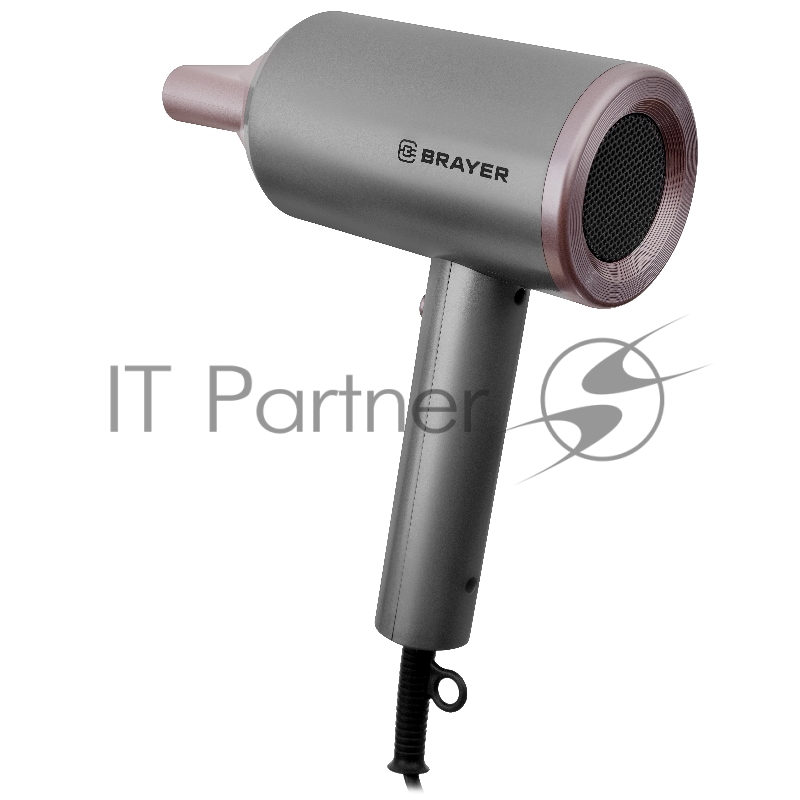 Фен BRAYER BR3022, 1800 Вт, 2 cкор, торнадо 360, узкий конц., турборежим. 1,8 м