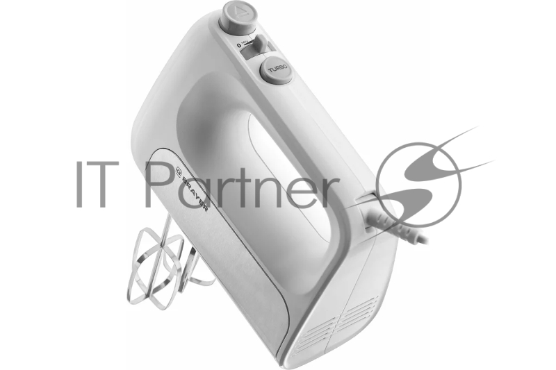 Миксер BRAYER BR1303, 500 Вт, корп.из нерж.стали, 5 режимов, 2 крюка, 2 венчика