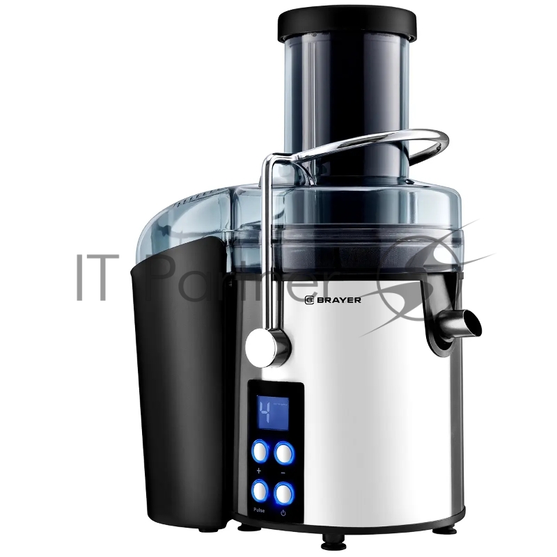 Соковыжималка BRAYER BR1705 центробежная, 800 Вт, 4 скор, LEDдисп,рез.для сока 1,1л, резер.мякот 2 л