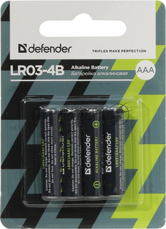 Батарейка BATTERY ALKALINE AAA 1.5V/LR03-4B 4PCS 56002 DEFENDER