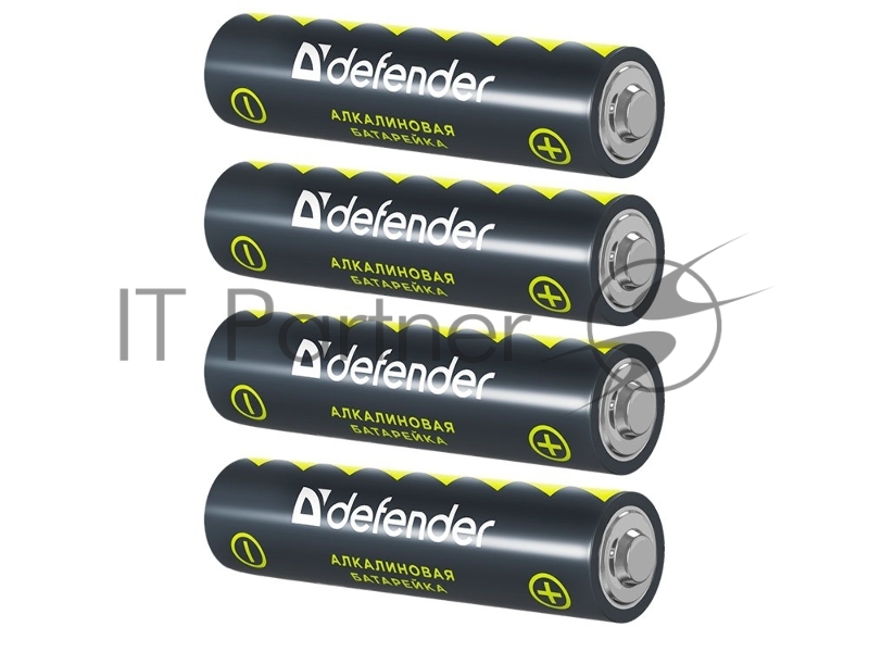 Батарейка алкалиновая Defender LR03-4F AAA, в пленке 4шт