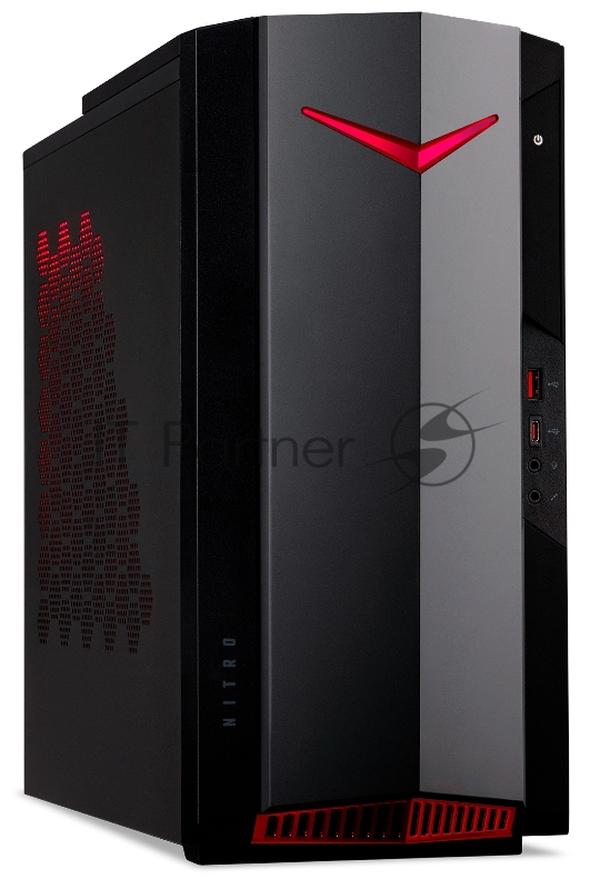 Компьютер Acer Nitro N50-620 MT i5 11400F (2.6) 16Gb SSD1Tb GTX1650 4Gb Windows 10 GbitEth WiFi BT 500W черный