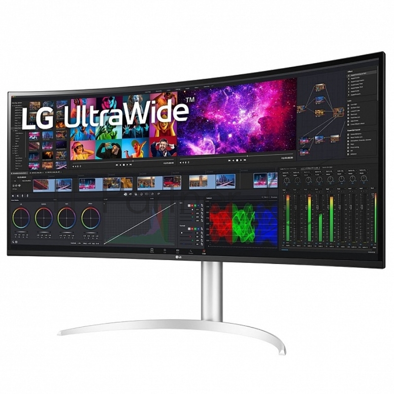 Монитор LG 40 40WP95C-W черный IPS LED 21:9 (Ultrawide) HDMI M/M матовая HAS Pivot 3000:1 300cd 178гр/178гр 5120x2160 DisplayPort FHD USB 15.2кг