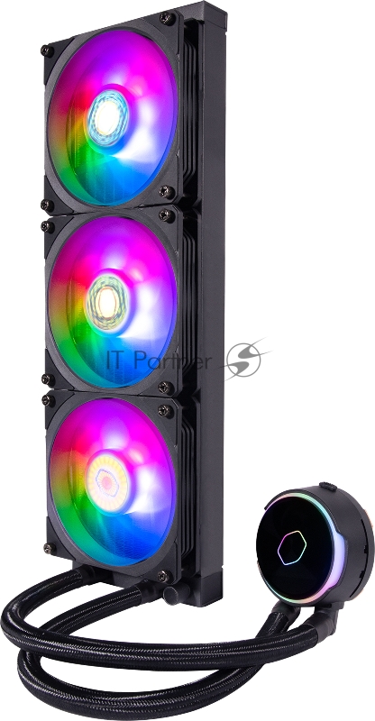 Водяное охлаждение Cooler Master MasterLiquid PL360 Flux (300W, 360mm, ARGB, fans:3x120mm/72.37CFM/32dBa/23 2066/2011-v3/2011/1700/1200/11