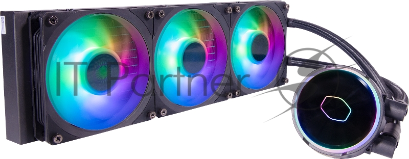 Водяное охлаждение Cooler Master MasterLiquid PL360 Flux (300W, 360mm, ARGB, fans:3x120mm/72.37CFM/32dBa/23 2066/2011-v3/2011/1700/1200/11