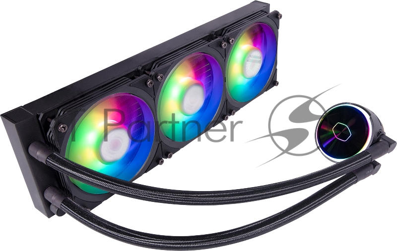 Водяное охлаждение Cooler Master MasterLiquid PL360 Flux (300W, 360mm, ARGB, fans:3x120mm/72.37CFM/32dBa/23 2066/2011-v3/2011/1700/1200/11
