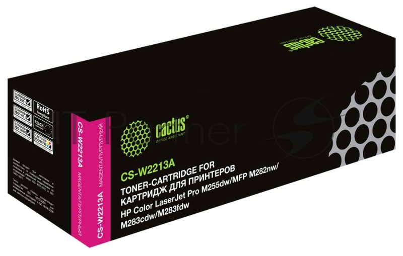 Картридж лазерный Cactus CS-W2213A пурпурный (1250стр.) для HP M255/MFP M282/M283