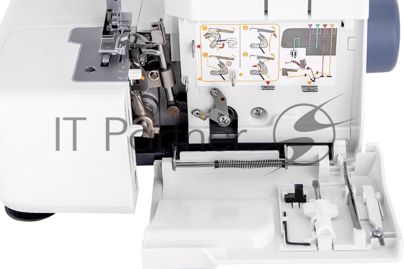 Оверлок Necchi 4537 2/3/4-х ниточный оверлок, LED подсветка, 12 видов швов, встроенный роликовый шов, встроенный дифференциал, свободный рукав, цветная система заправки, отключаемый верхний нож, металлическая станина¶Ширина шва 3 – 7мм, мах.длинна ст