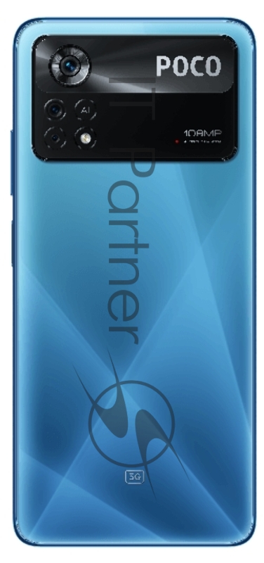 Смартфон POCO X4 Pro 5G Laser Blue (2201116PG), 16,9 cm (6.67) 20:9 2400 x 1080, 2 x Cortex - A78 2.2 ГГц+6 x Cortex -A55 1.7 ГГЦ, 8 Core, 8 GB, 256 GB, 108 МП+ 8 МП + 2 МП/16Mpix, 2 Sim, 2G, 3G, LTE, BL v5.1, WiFi 802.11 a/b/g/n/ac, NFC, A-GPS, GALI