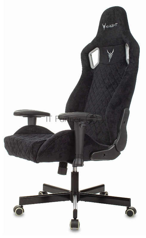 Кресло игровое Knight Outrider черный Light-20 с подголов. крестовина металл