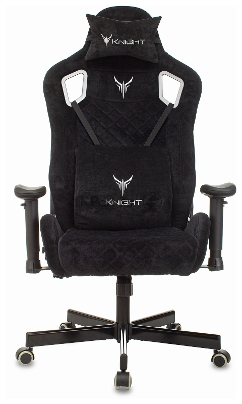 Кресло игровое Knight Outrider черный Light-20 с подголов. крестовина металл