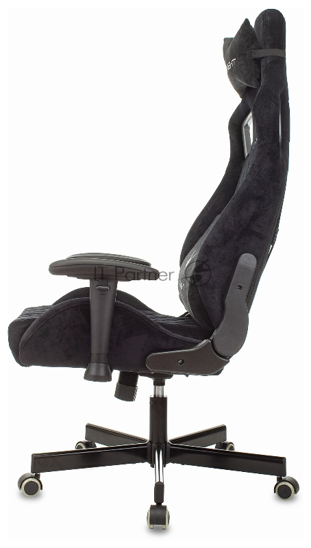 Кресло игровое Knight Outrider черный Light-20 с подголов. крестовина металл