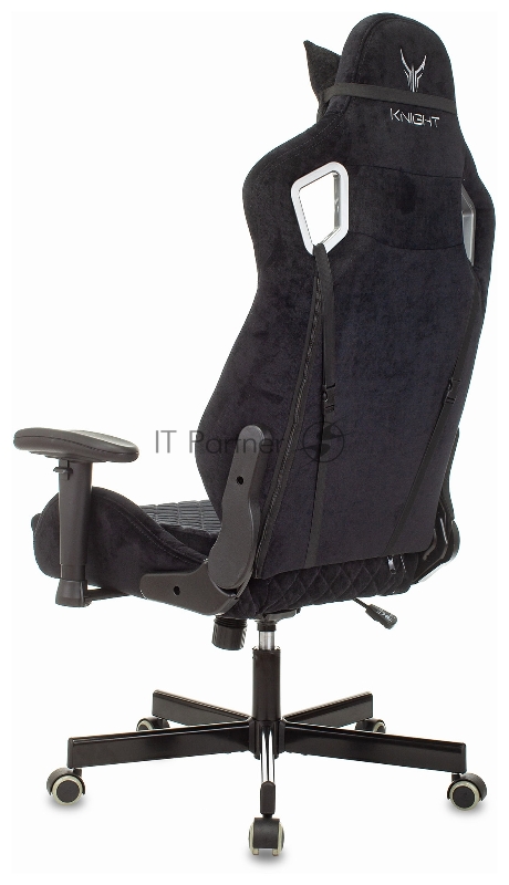Кресло игровое Knight Outrider черный Light-20 с подголов. крестовина металл