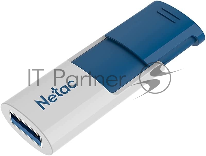 Флеш Диск Netac U182 Blue 256Gb <NT03U182N-256G-30BL>, USB3.0, сдвижной корпус, пластиковая бело-синяя
