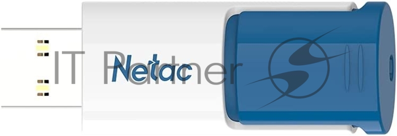 Флеш Диск Netac U182 Blue 256Gb <NT03U182N-256G-30BL>, USB3.0, сдвижной корпус, пластиковая бело-синяя