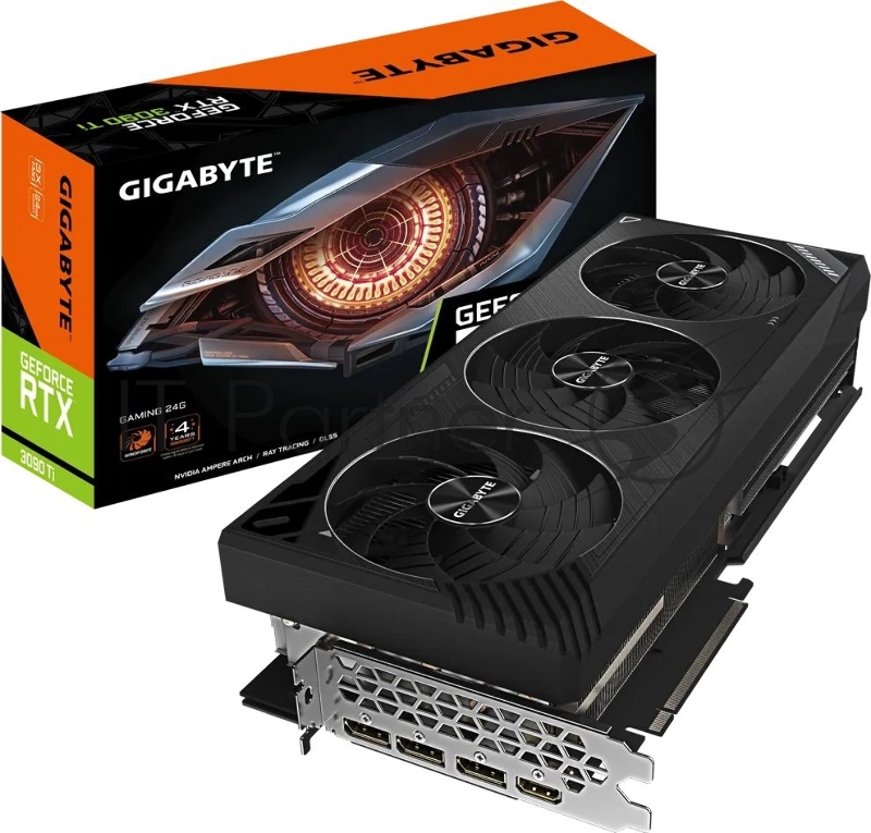 Видеокарта Gigabyte PCI-E 4.0 GV-N309TGAMING-24GD NVIDIA GeForce RTX 3090TI 24576Mb 384 GDDR6X 1860/21000 HDMIx1 DPx3 HDCP Ret