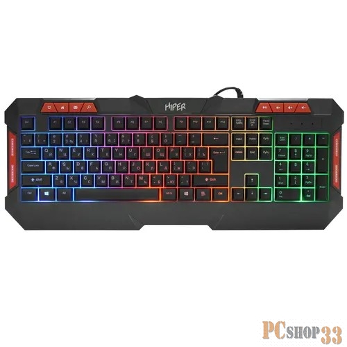 Клавиатура Gaming Keyboard HIPER KG401 (Membrane 104keys, 1.5m cable, USB)