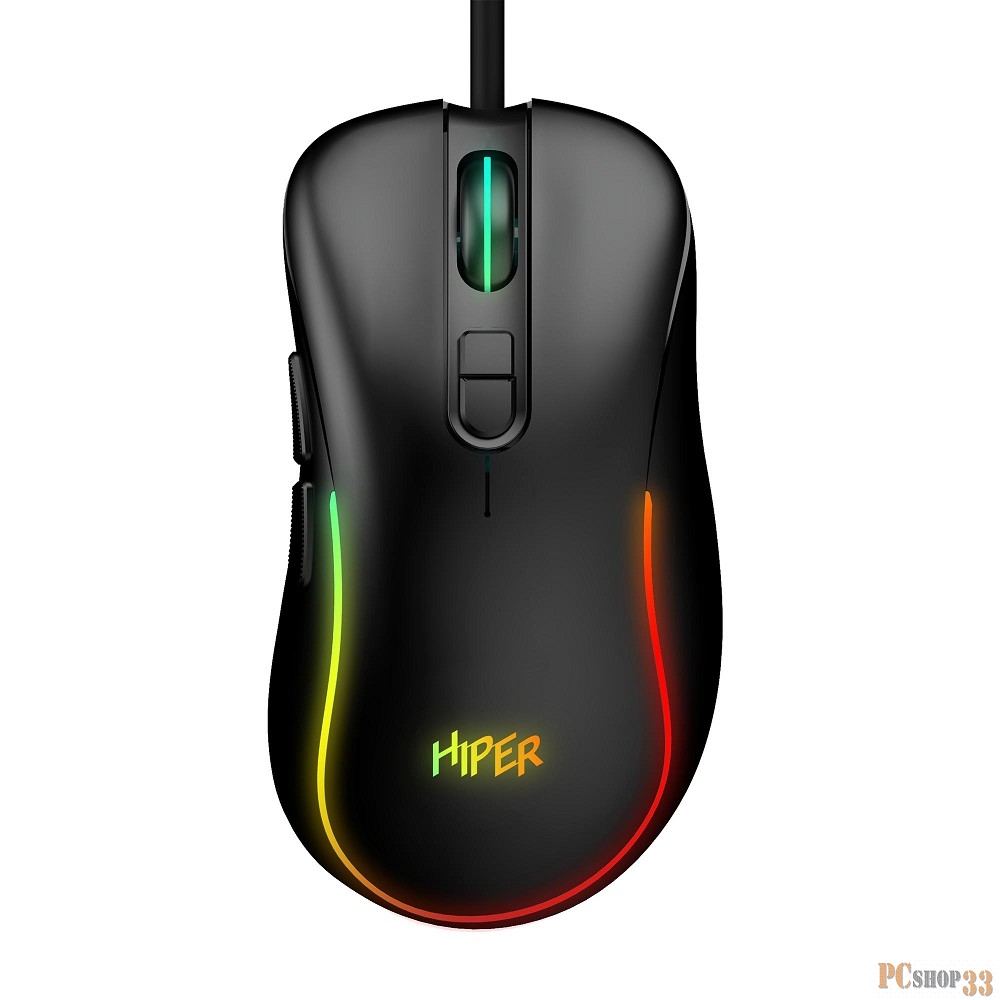 Мышь Gaming Mouse HIPER MX-R300 Black (7D, 7200DPI, 1.5m cable, USB)