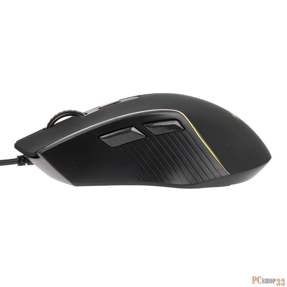 Мышь Gaming Mouse HIPER MX-R400 Black (7D, 7200DPI, 1.5m cable, USB)