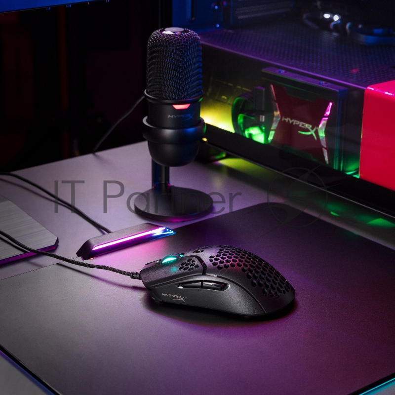 Мышь HyperX Pulsefire Haste черный оптическая (16000dpi) USB (6but)