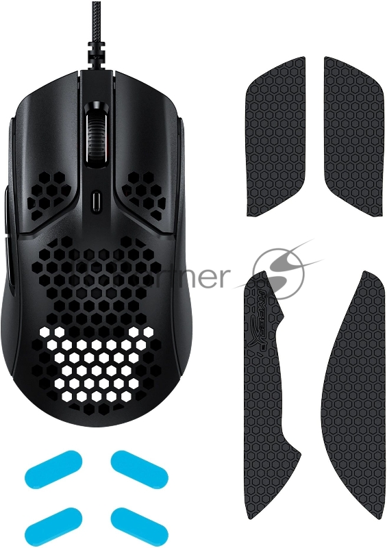 Мышь HyperX Pulsefire Haste черный оптическая (16000dpi) USB (6but)