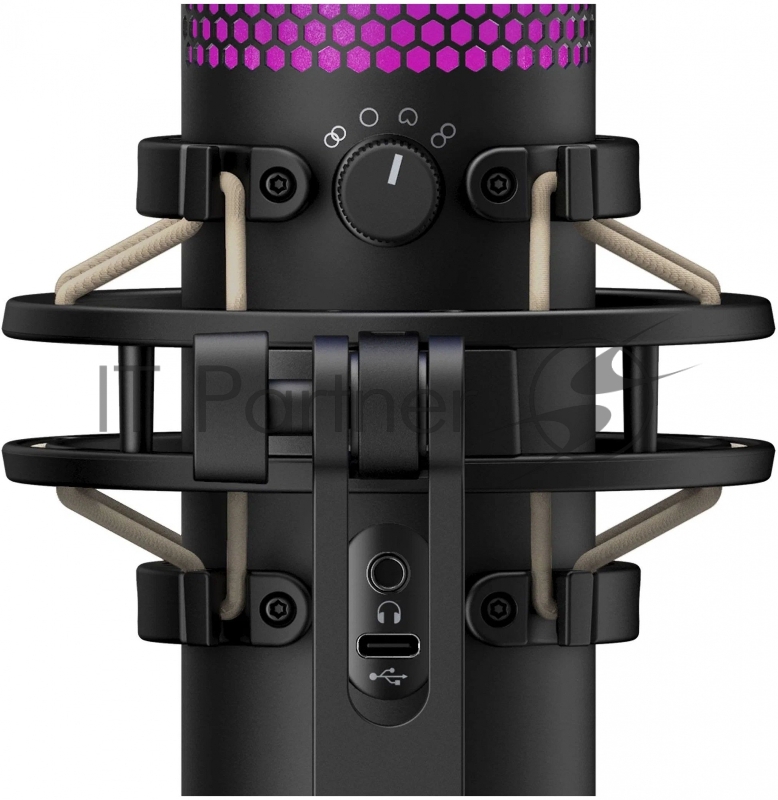 Микрофон проводной HyperX QuadCast S 3м черный