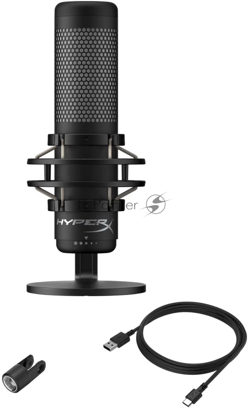 Микрофон проводной HyperX QuadCast S 3м черный