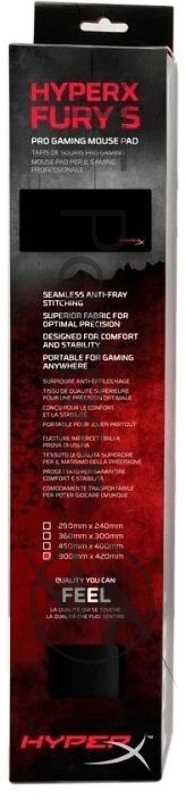Коврик для мыши HyperX Fury S Pro XL черный 900x420x4мм