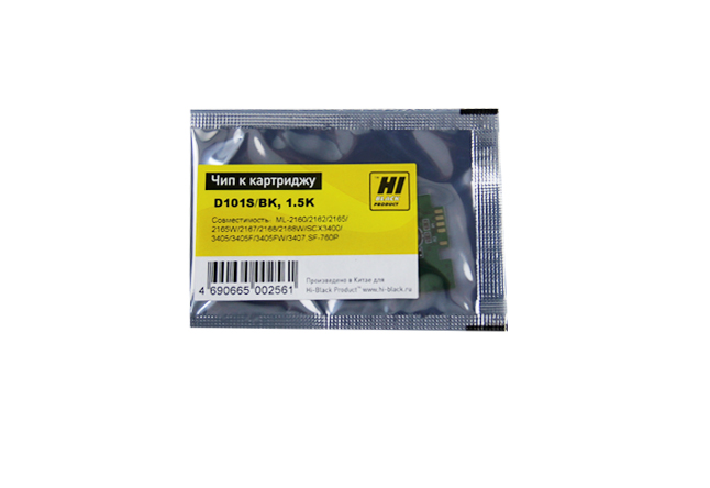 Расходные материалы Hi-Black Чип к картриджу MLT-D101S для Samsung ML-2160/2165/SCX3400 (Hi-Black), MLT-D101S, 1,5K
