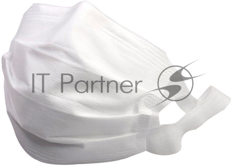 Маска гигиеническая однораз. 3-слой. нетканый материал белый (упак.:50шт) (10398)